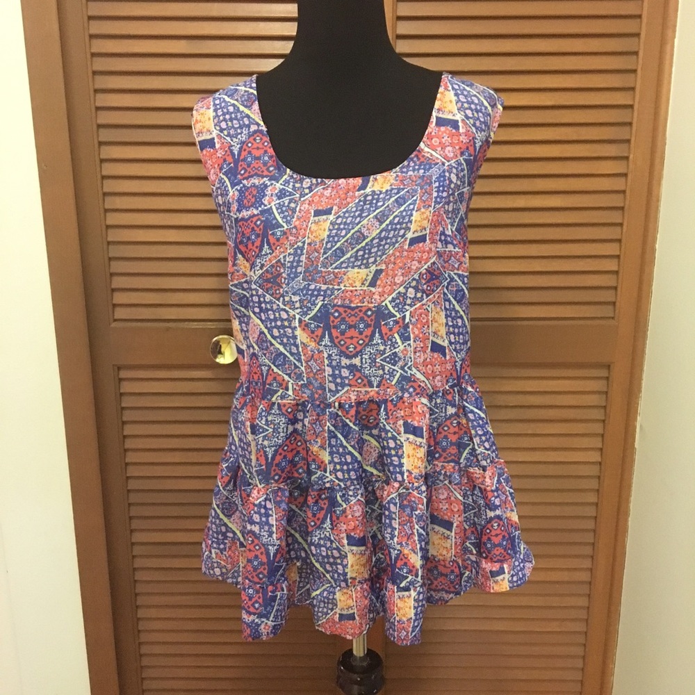Derek Heart plus size patchwork pattern top 3X - Picture 6 of 6